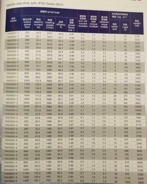 Y、YKS、YKK系列6KV中型高壓三相異步電動機